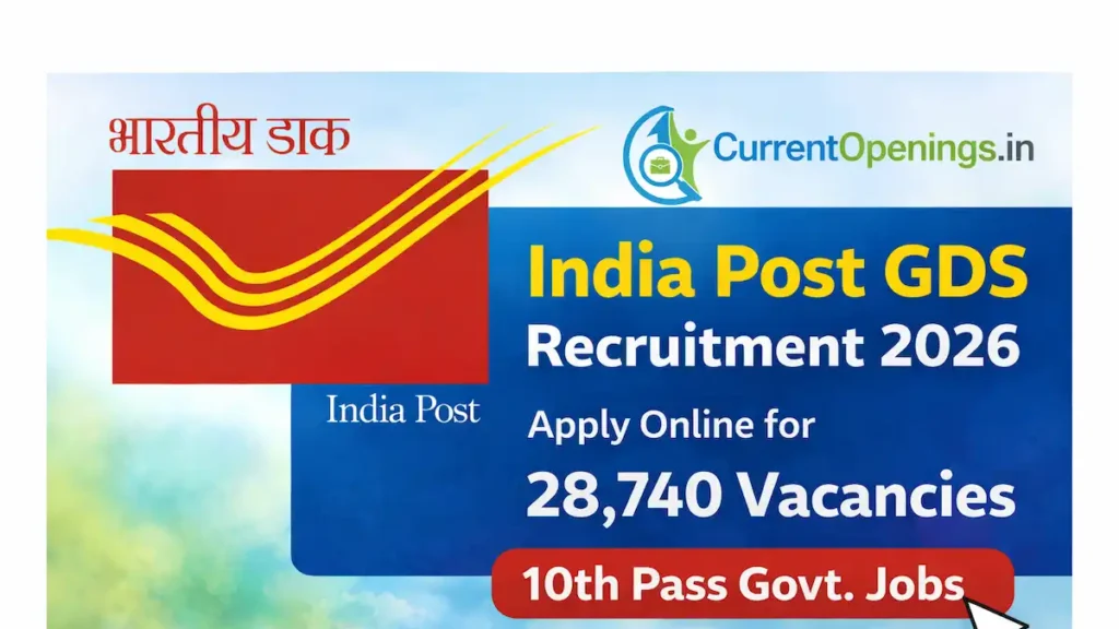 India Post GDS Recruitment 2026 – 28,740 Vacancies | CurrentOpenings.in