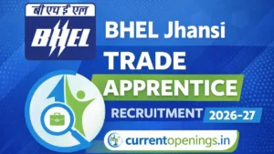 BHEL Jhansi Trade Apprentice Recruitment 2026-27 notification for 40 posts &ndash; ITI pass candidates apply online at currentopenings.in
