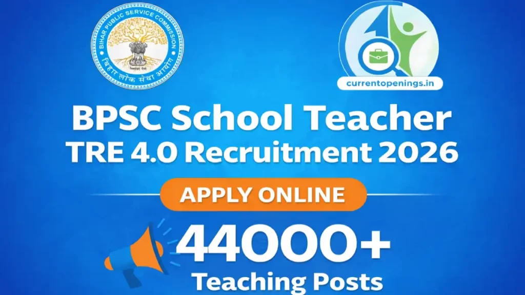 BPSC School Teacher TRE 4.0 Recruitment 2026 – 44000+ Teaching Posts Apply Online