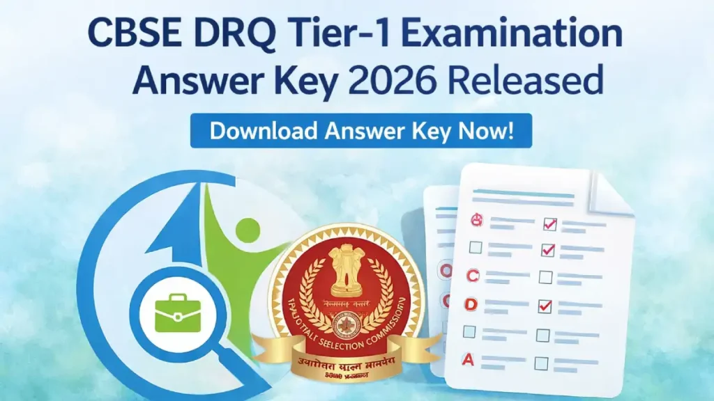 CBSE Direct Recruitment Quota DRQ Tier-1 Examination Answer Key 2026 official release notice with download option