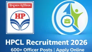 HPCL Recruitment 2026 featured image showing HPCL logo and CurrentOpenings.in logo with 600+ Officer Posts apply online details.