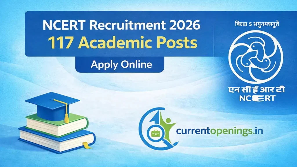NCERT Recruitment 2026 apply online for 117 academic posts