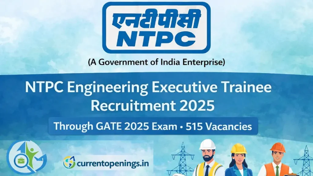 NTPC Limited Engineering Executive Trainee EET 2025 recruitment notification through GATE 2025 with 515 vacancies official banner
