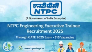 NTPC Limited Engineering Executive Trainee EET 2025 recruitment notification through GATE 2025 with 515 vacancies official banner