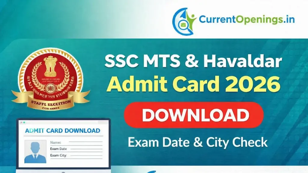 SSC MTS & Havaldar Admit Card 2026 Download – CurrentOpenings.in