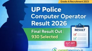 UP Police Computer Operator Result 2026 Final Result 930 Candidates Selected