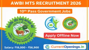 AWBI MTS Recruitment 2026 10th Pass Government Job Salary 18000 to 56900 Animal Welfare Board of India Vacancy