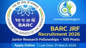 BARC JRF Recruitment 2026 Notification &ndash; 105 Junior Research Fellowship Posts Apply Online