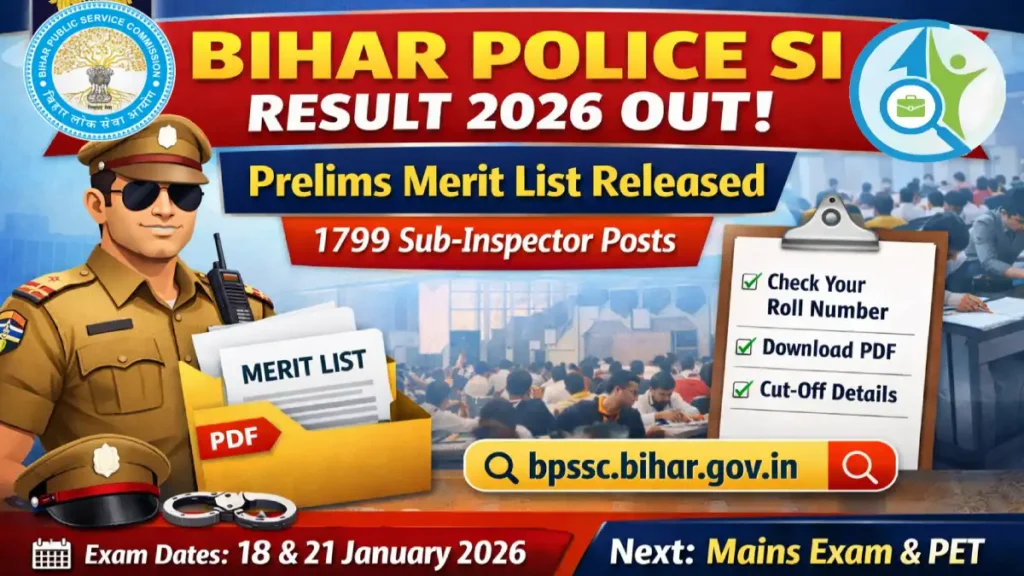 बिहार पुलिस SI रिजल्ट 2026 मेरिट लिस्ट PDF