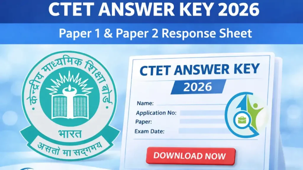 CTET February 2026 Answer Key download for Paper 1 and Paper 2 at ctet.nic.in