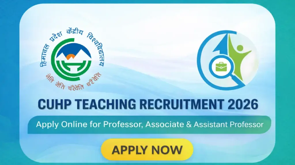CUHP Teaching Recruitment 2026 apply online for Professor Associate Assistant Professor posts