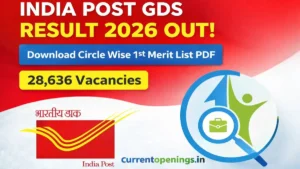India Post GDS Result 2026 Circle Wise Merit List PDF