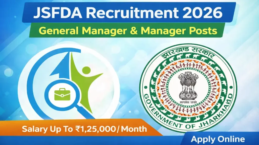 JSFDA Recruitment 2026 General Manager and Manager Vacancy Apply Online