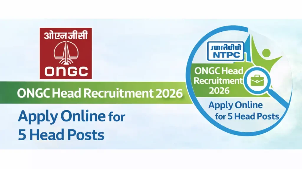 ONGC Head Recruitment 2026 notification apply online for 5 ATI Goa posts salary up to 12 lakh per annum