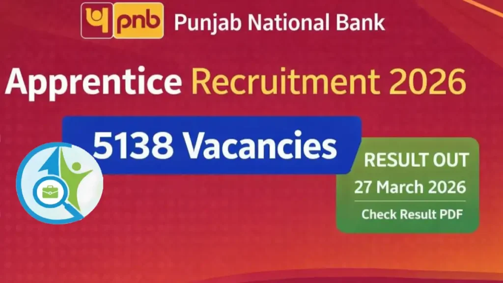 Punjab National Bank Apprentice Result 2026 Out for 5138 Vacancies Check Result PDF