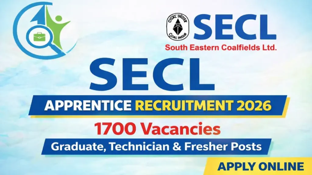 SECL Apprentice Recruitment 2026 1700 vacancies Graduate Technician Fresher posts