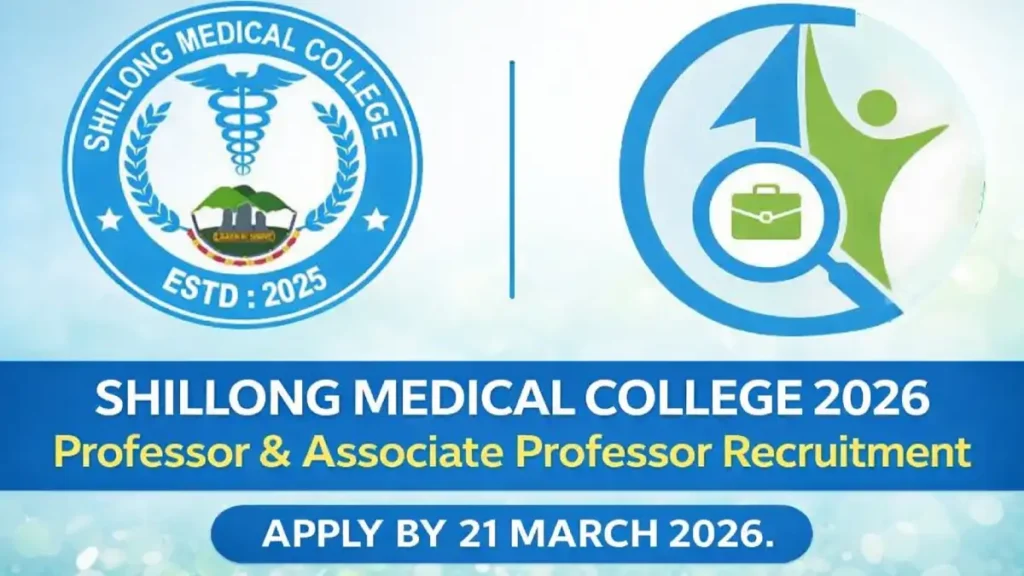 Shillong Medical College Professor and Associate Professor Recruitment 2026