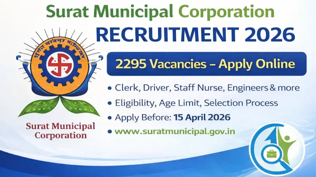 Surat Municipal Corporation Recruitment 2026 – 2295 Vacancies Apply Online
