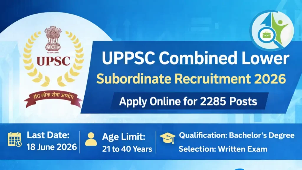 UPPSC Lower Subordinate Recruitment 2026 Apply Online 2285 Posts