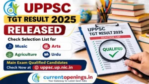 UPPSC TGT Result 2025 Selection List Music Arts Agriculture Urdu Subjects