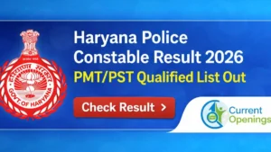 Haryana Police Constable Result 2026 PMT PST Qualified List HSSC