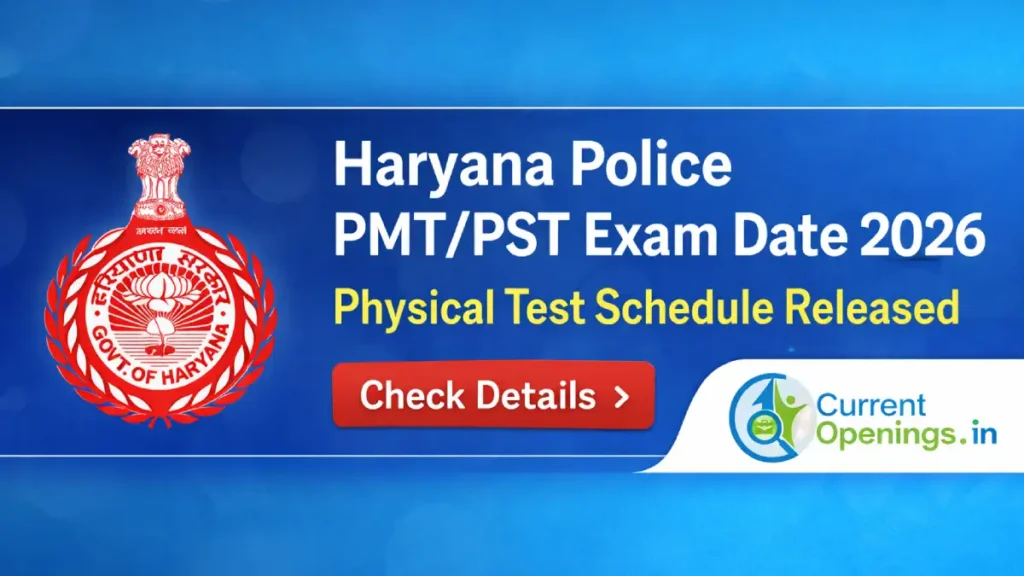 Haryana Police PMT PST Exam Date 2026