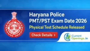 Haryana Police PMT PST Exam Date 2026