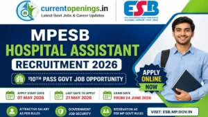 MPESB अस्पताल सहायक भर्ती 2026 आवेदन शुरू