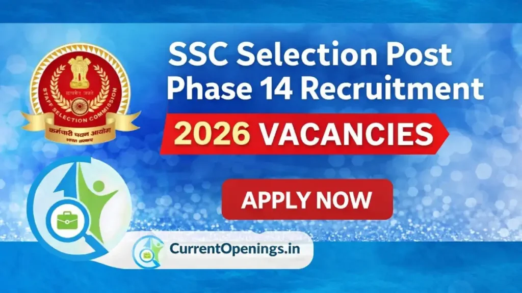 SSC Selection Post Phase 14 Recruitment 2026 banner with 3003 vacancies and apply now button