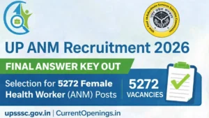 UP ANM Recruitment 2026 Final Answer Key Out for 5272 Female Health Worker Vacancies UPSSSC