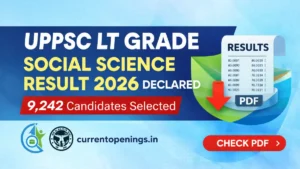 UPPSC LT Grade Social Science Result 2026 declared 9242 candidates selected check PDF