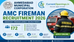AMC Fireman Recruitment 2026 Notification for 172 Posts