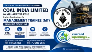 CIL MT Mining Recruitment 2026 &ndash; Apply Online for 276 Posts