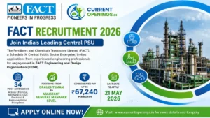 FACT FEDO Recruitment 2026 &ndash; Apply Online for Draughtsman, Engineer, Deputy Manager, Senior Manager and AGM Posts
