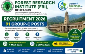 FRI Group-C Recruitment 2026 &ndash; Apply Online for 91 Posts at Forest Research Institute Dehradun