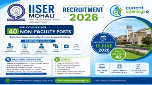 IISER Mohali Recruitment 2026 &ndash; 40 Non-Faculty Posts, Apply Online Before 15 June 2026