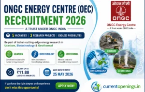 ONGC Energy Centre Recruitment 2026 &ndash; Apply for 5 Posts in Uranium, Biotech & Geothermal Projects