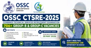 OSSC CTSRE 2025 Recruitment &ndash; Apply Online for 706+ JE Civil & Technical Posts
