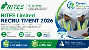 RITES Limited Individual Consultant Recruitment 2026 &ndash; Apply Online for 23 Posts