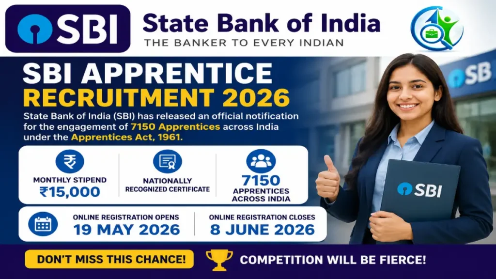SBI Apprentice Recruitment 2026 – Apply Online for 7150 Posts