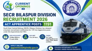 SECR Apprentice Recruitment 2026 &ndash; 1191 Posts, Apply Online at apprenticeshipindia.gov.in