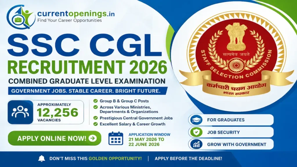 SSC CGL Recruitment 2026 – Apply Online for 12256 Posts