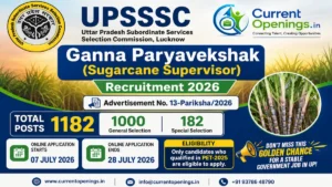 UPSSSC Ganna Paryavekshak Recruitment 2026 &ndash; 1182 Vacancies Notification