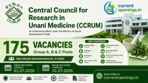 CCRUM Recruitment 2026 notification banner for 175 vacancies