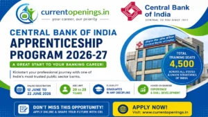 Central Bank of India Apprentice Recruitment 2026 &ndash; 4500 Posts Notification