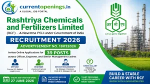 RCF Recruitment 2026 Officer Engineer Vacancy Notification