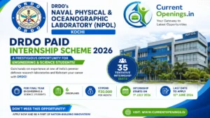 DRDO NPOL Paid Internship 2026 &ndash; Apply for 35 Posts, Last Date 15 June 2026