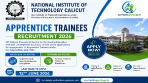 NIT Calicut Apprentice Trainee Recruitment 2026 &ndash; Apply Online for 79 Graduate and Diploma Posts