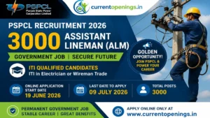 PSPCL ALM Recruitment 2026 &ndash; Apply Online for 3000 Assistant Lineman Posts