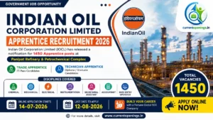 IOCL Panipat Refinery Apprentice Recruitment 2026 notification banner